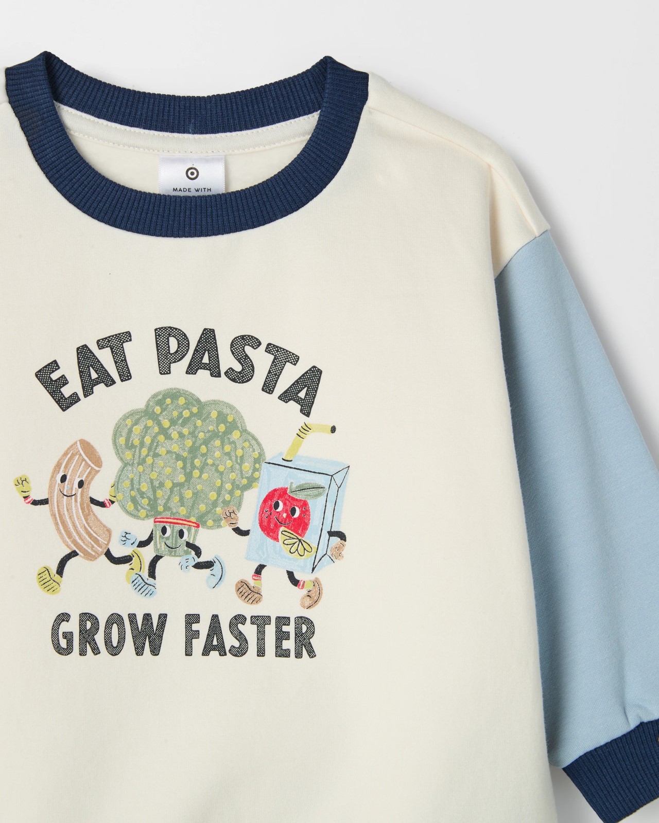 Baby Organic Cotton Sweat Top & Trackpants 2 Piece Set - Blue 2 of 3