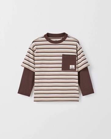 Australian Cotton Long Sleeve 2Fer T-Shirt