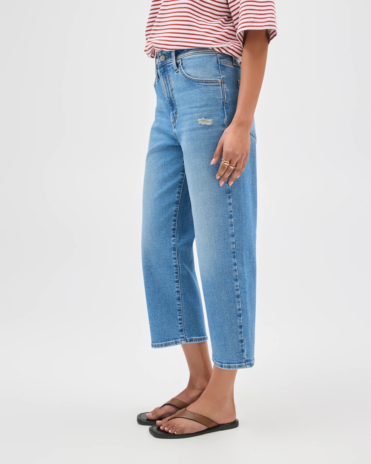 Tara Slim Fit Straight Leg Cropped Denim Jeans 4 of 5