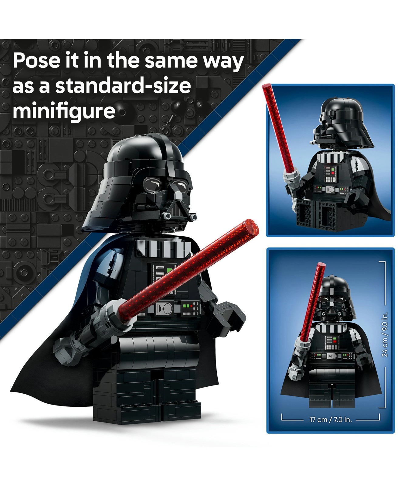 LEGO® Star Wars TM Up-Scaled Darth Vader™ Minifigure 75461 4 of 5