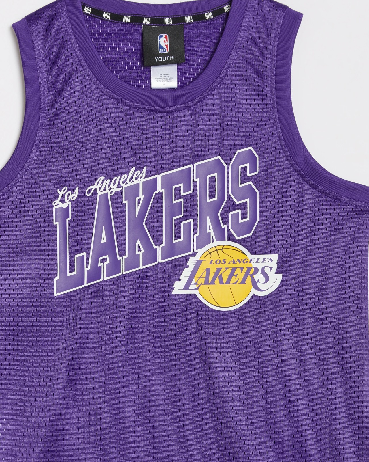 Los Angeles Lakers LAL NBA Handprint Combo Hollow Tank Top And