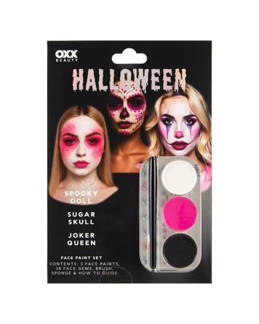 OXX Beauty 43 Piece Halloween Face Paint Set