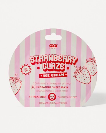 OXX Beauty Hydrating Biodegradable Sheet Mask - Strawberry Ice Cream