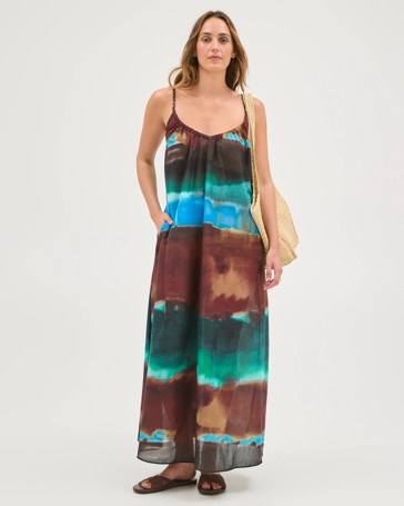 Resort Sleeveless Statement Maxi Dress