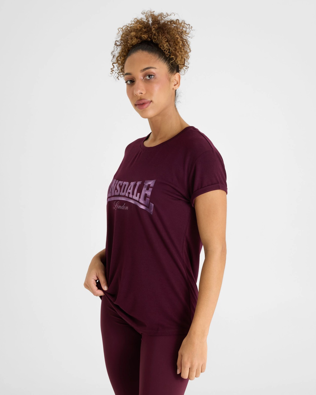 Lonsdale London Malden Core T-Shirt - Plum 5 of 6
