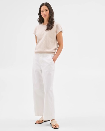 Australian Cotton Blend Extended Sleeve Knitted T-shirt