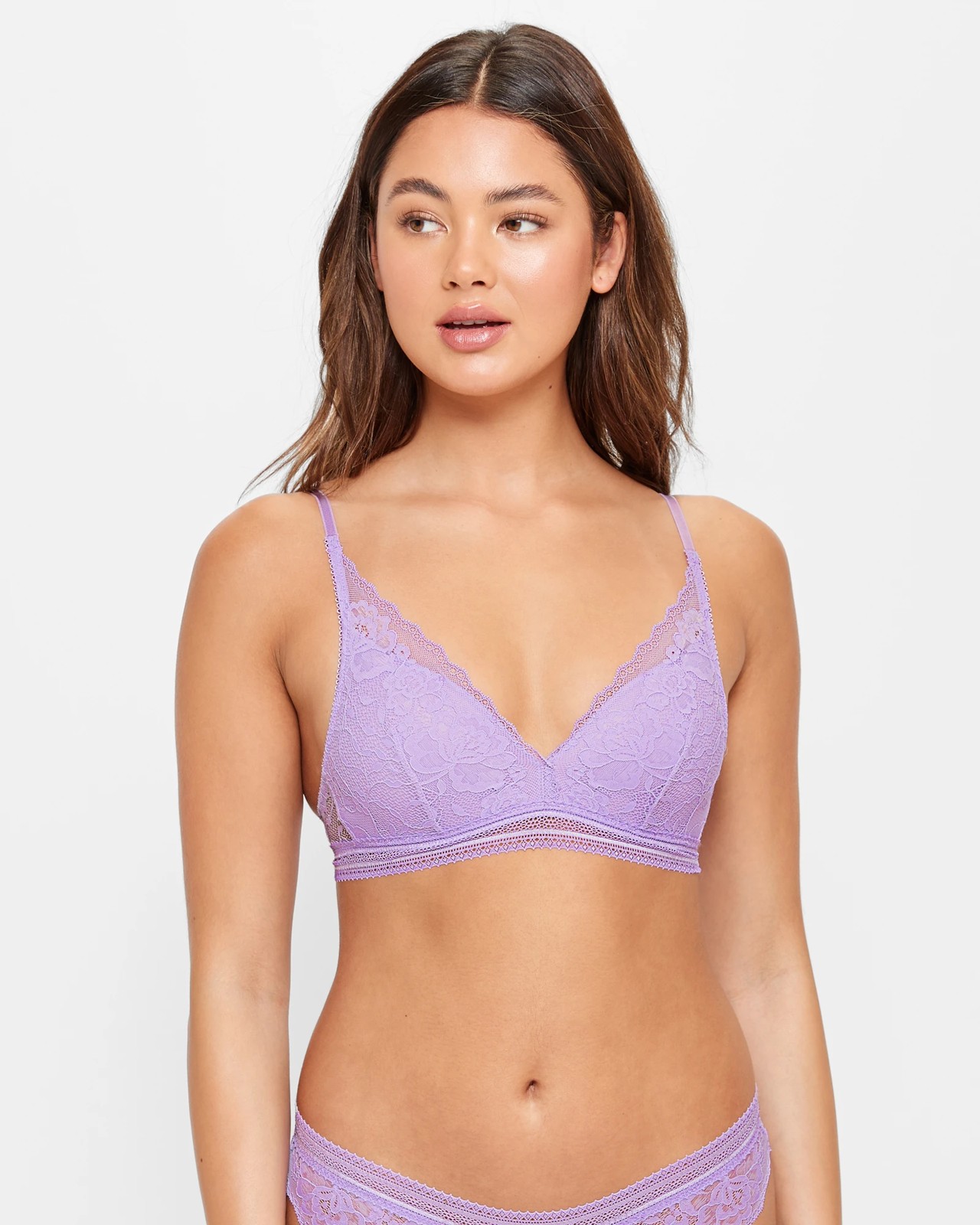 Lily Loves Cotton and Lace Padded Bralette