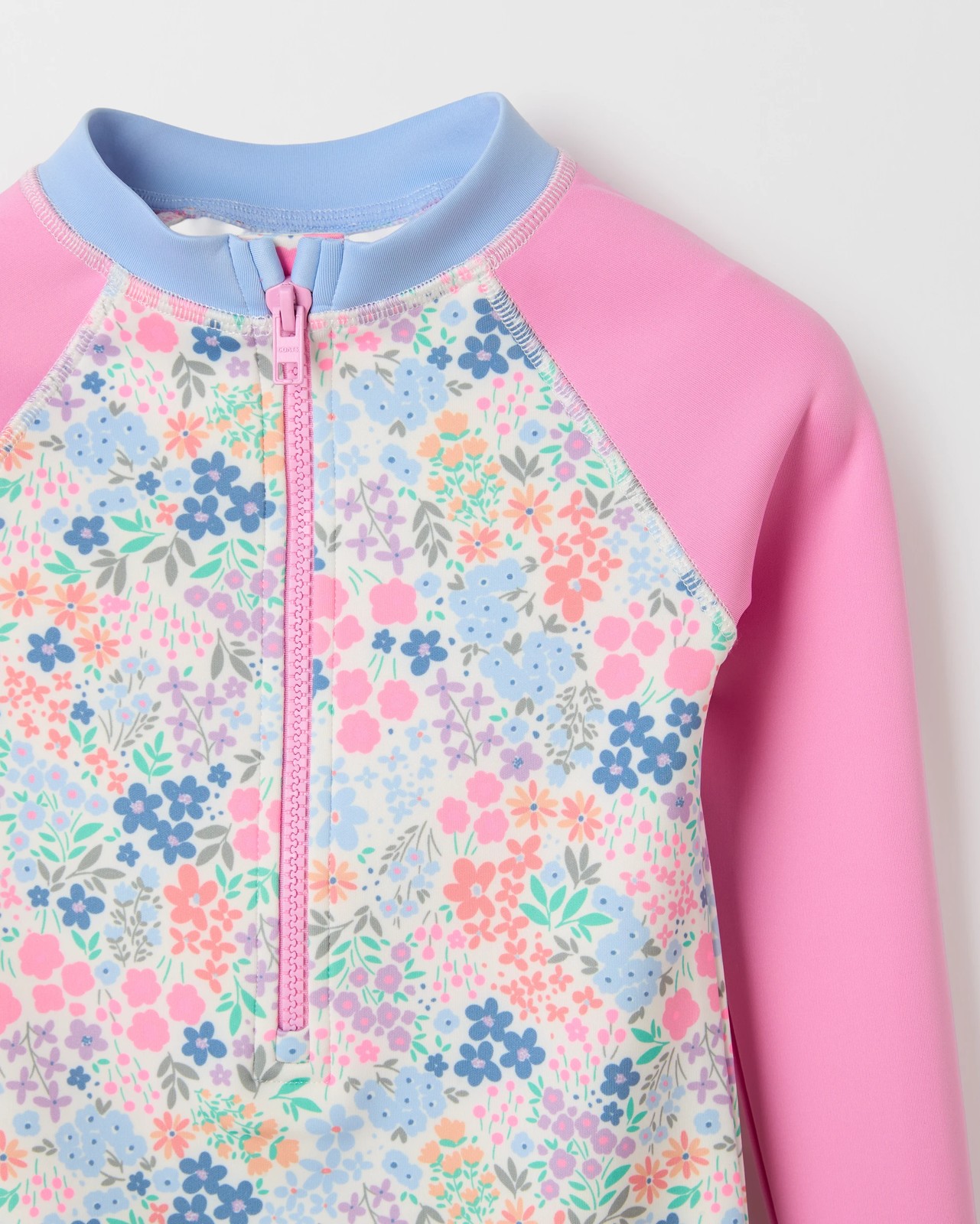 Long Sleeve Scuba Swim Surfsuit - Multi Floral Colour Block 2 of 2