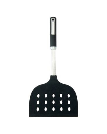 Anko Silicone & Stainless Steel Large Slotted Turner with Soft Touch Handle
