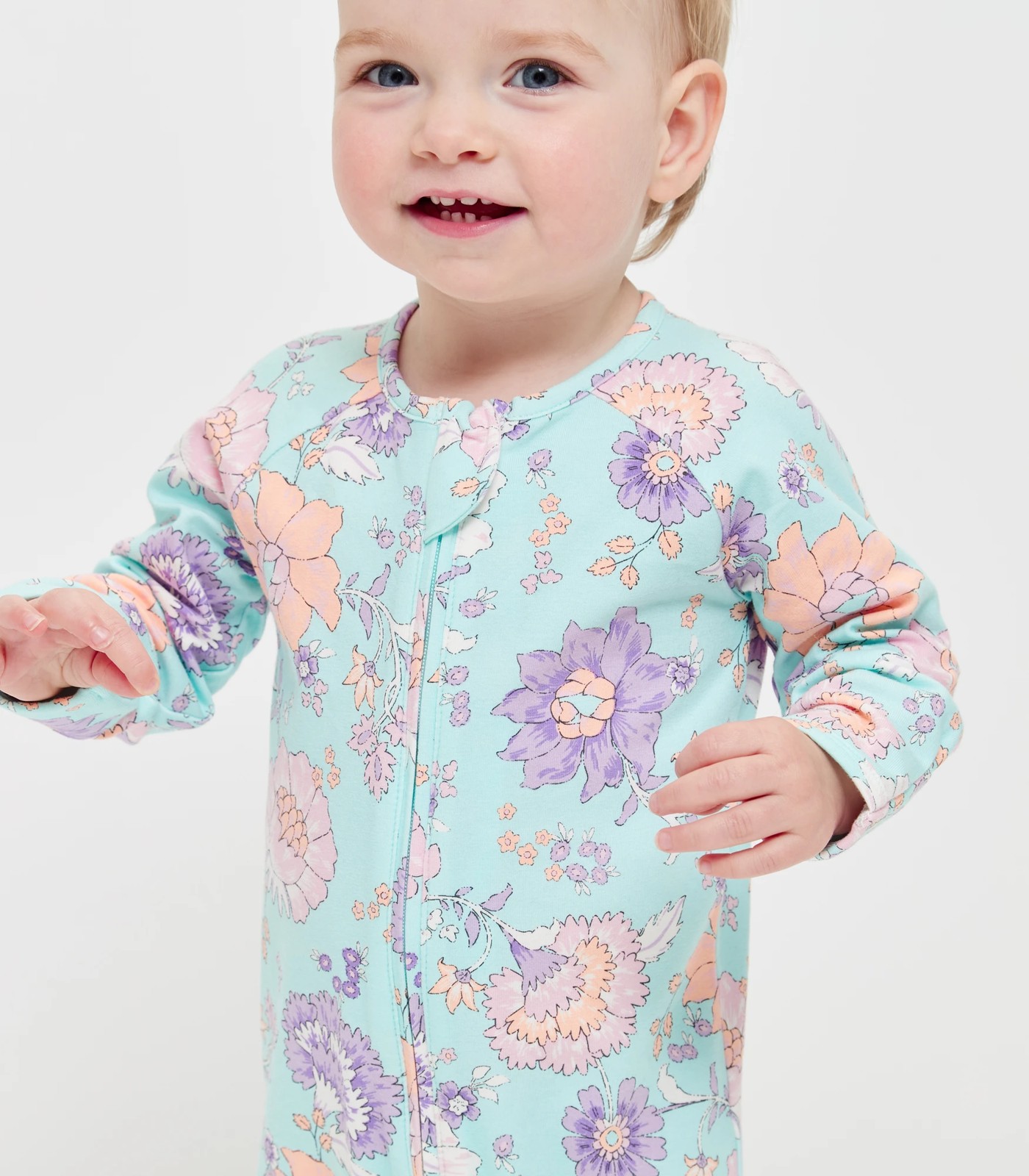 Baby Organic Cotton Print Zip Coverall 3 of 5
