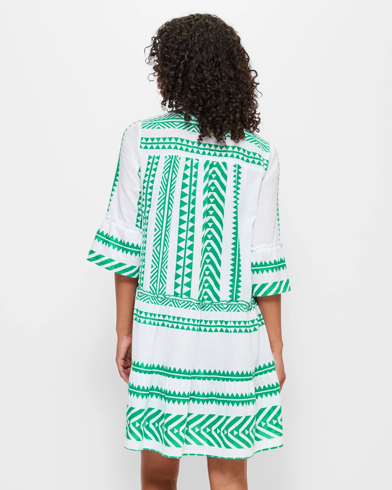 Long Sleeve Jacquard Mini Dress 4 of 5