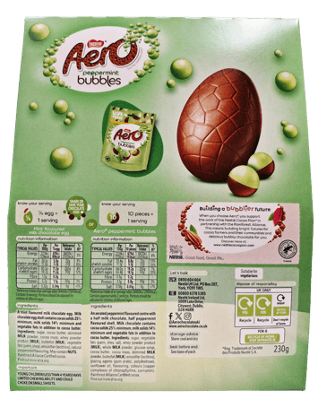Nestle Aero Peppermint Bubbles 230g