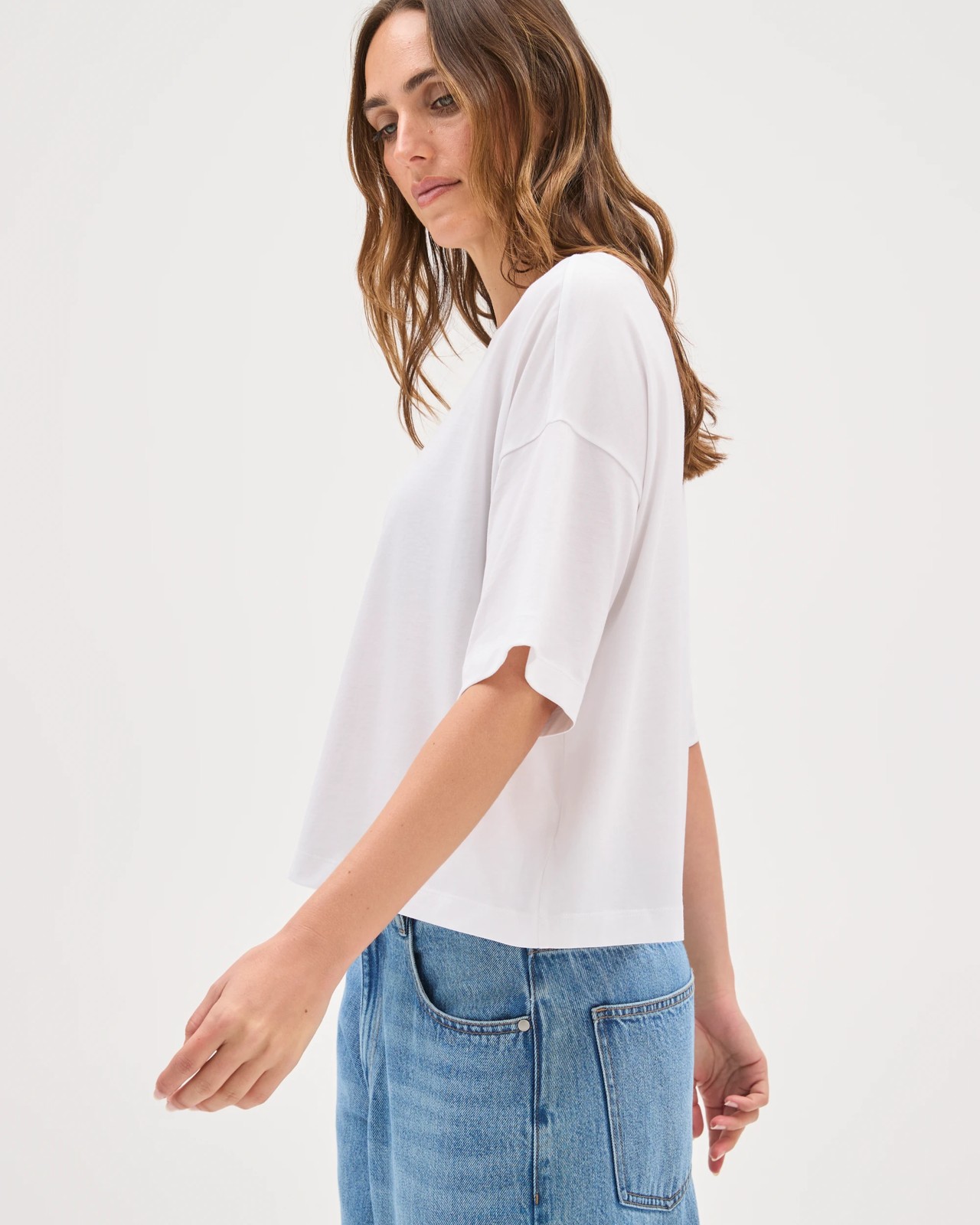 Boxy Crew Neck T-Shirt - White 5 of 5