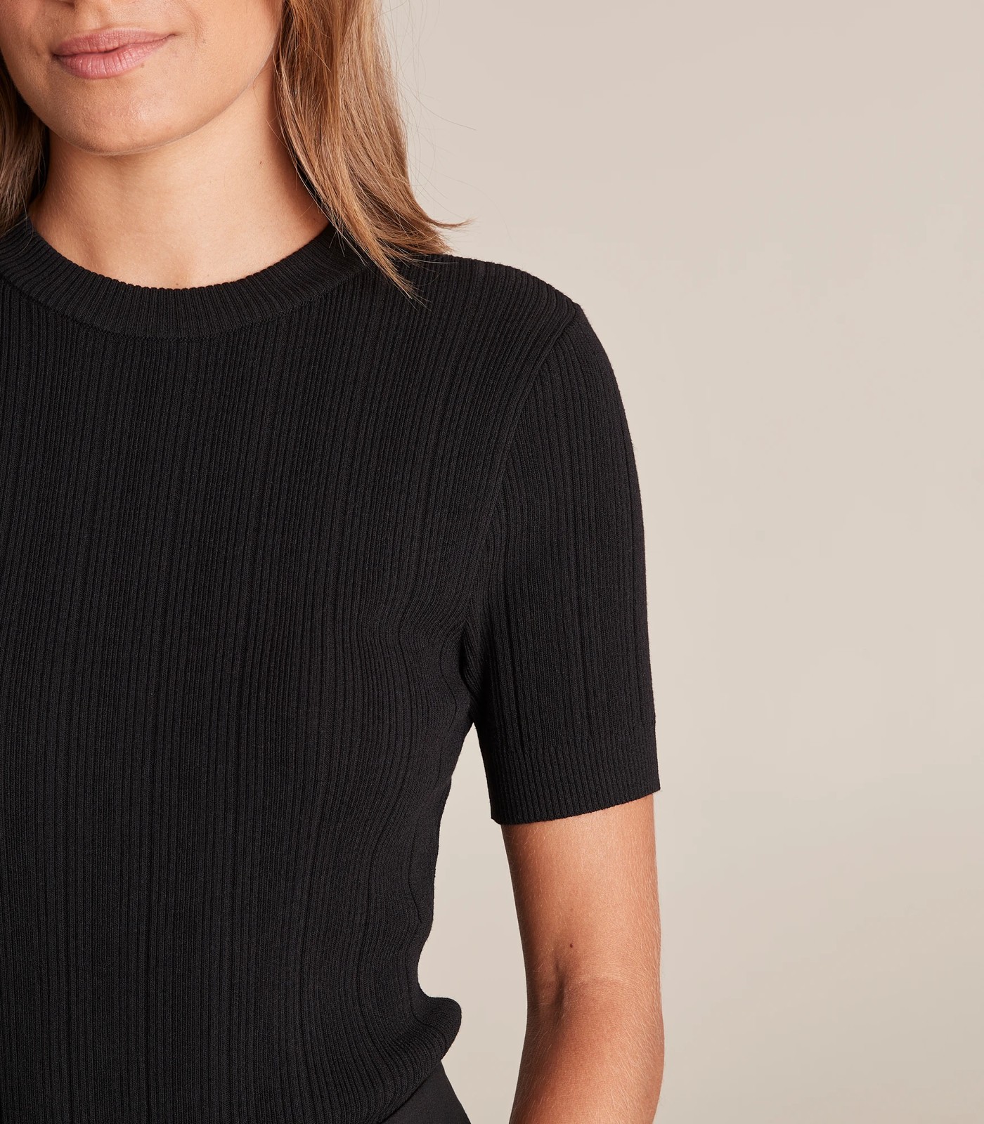 Preview Variegated Crew Neck T-Shirt - Black | Target Australia