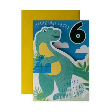 Connections from Hallmark 6th Birthday Card - Roarsome Dinosaur