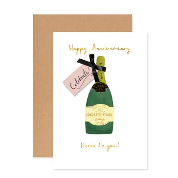 Hallmark Anniversary Card - Champagne
