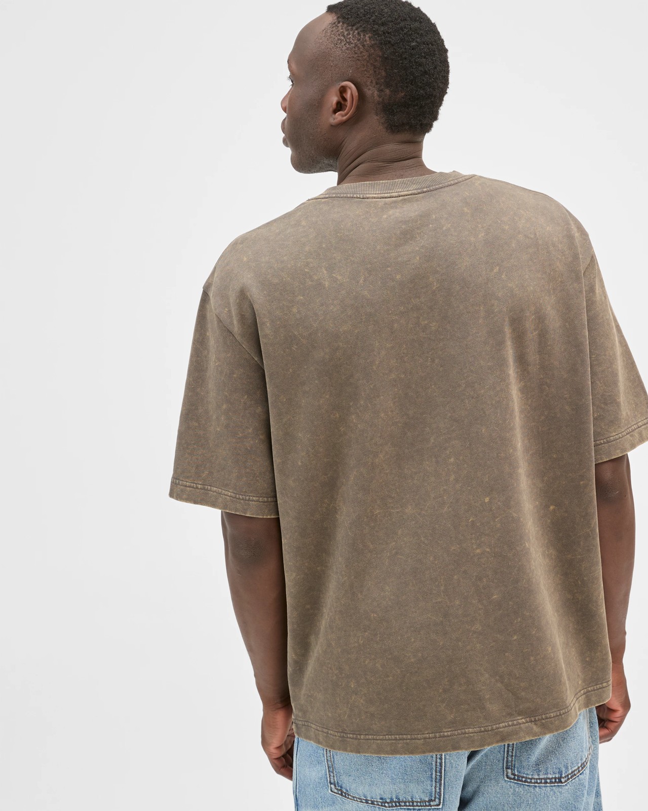 Commons Australian Cotton Oversized Washed T-Shirt - Black Acid 6 of 6