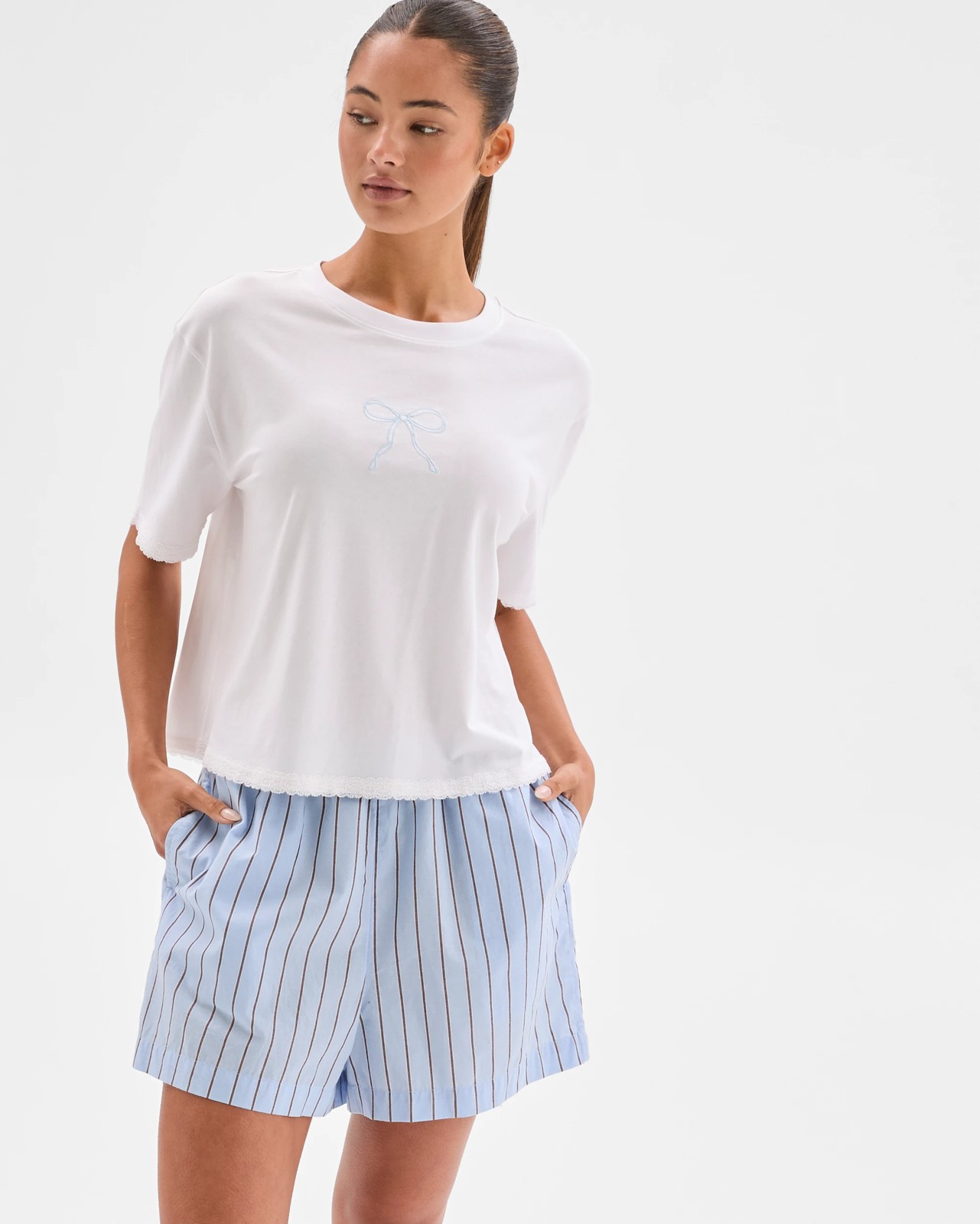 Lily Loves Australian Cotton Bow Sleep T-Shirt 2 of 5