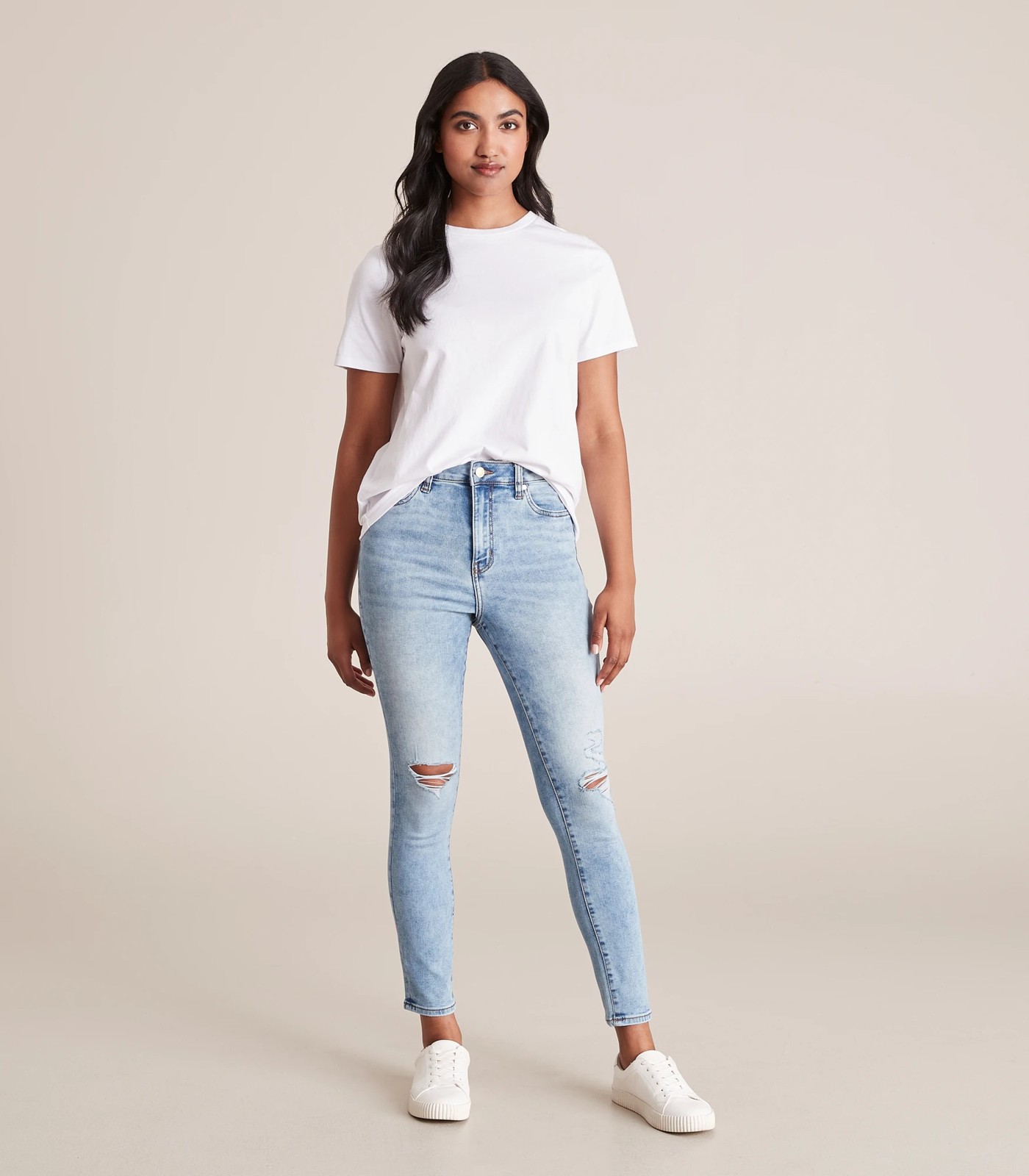 Sophie Skinny Distressed High Rise Ankle Length Jeans 2 of 6