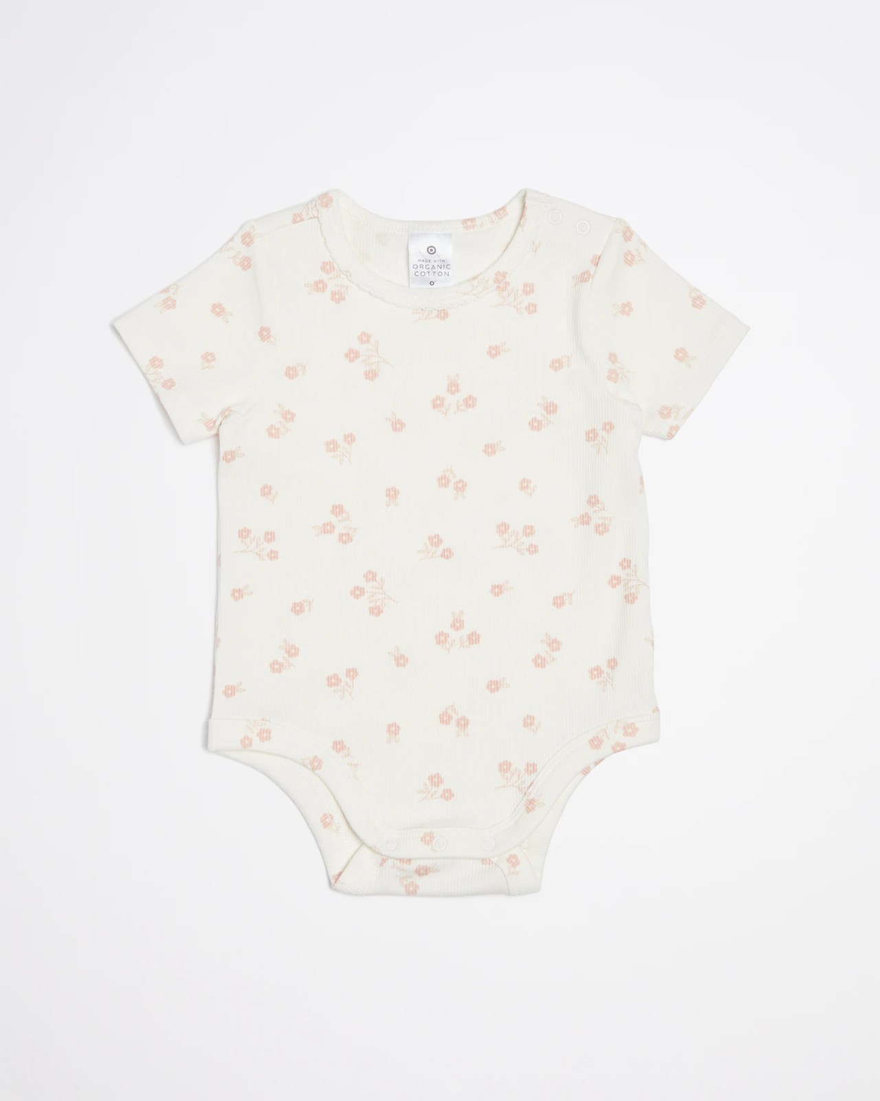 3 Pack Baby Organic Cotton Rib Bodysuits 2 of 4