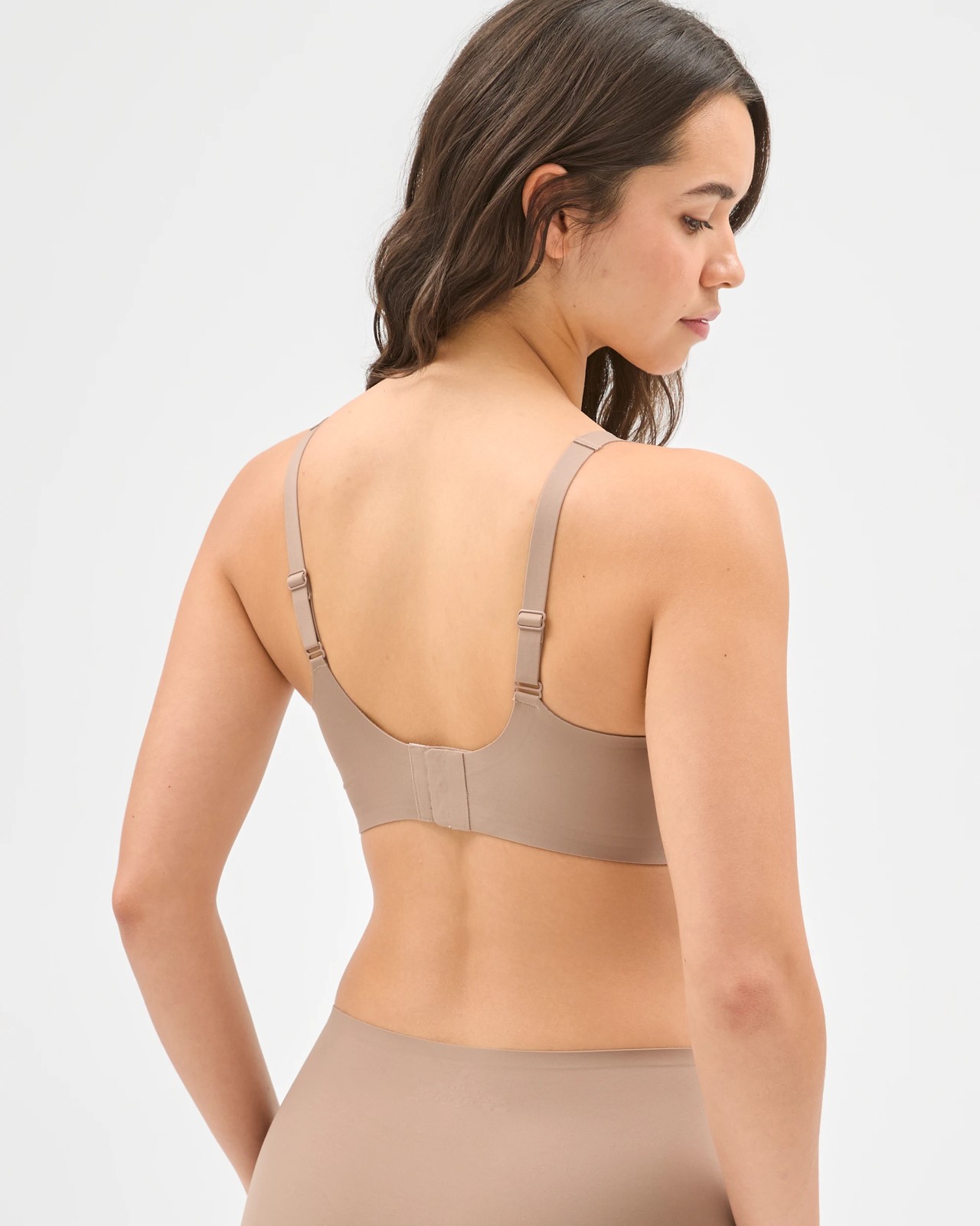 Smooth Moves No Show Bonded Wirefree Crop Bra - Mocha 5 of 5