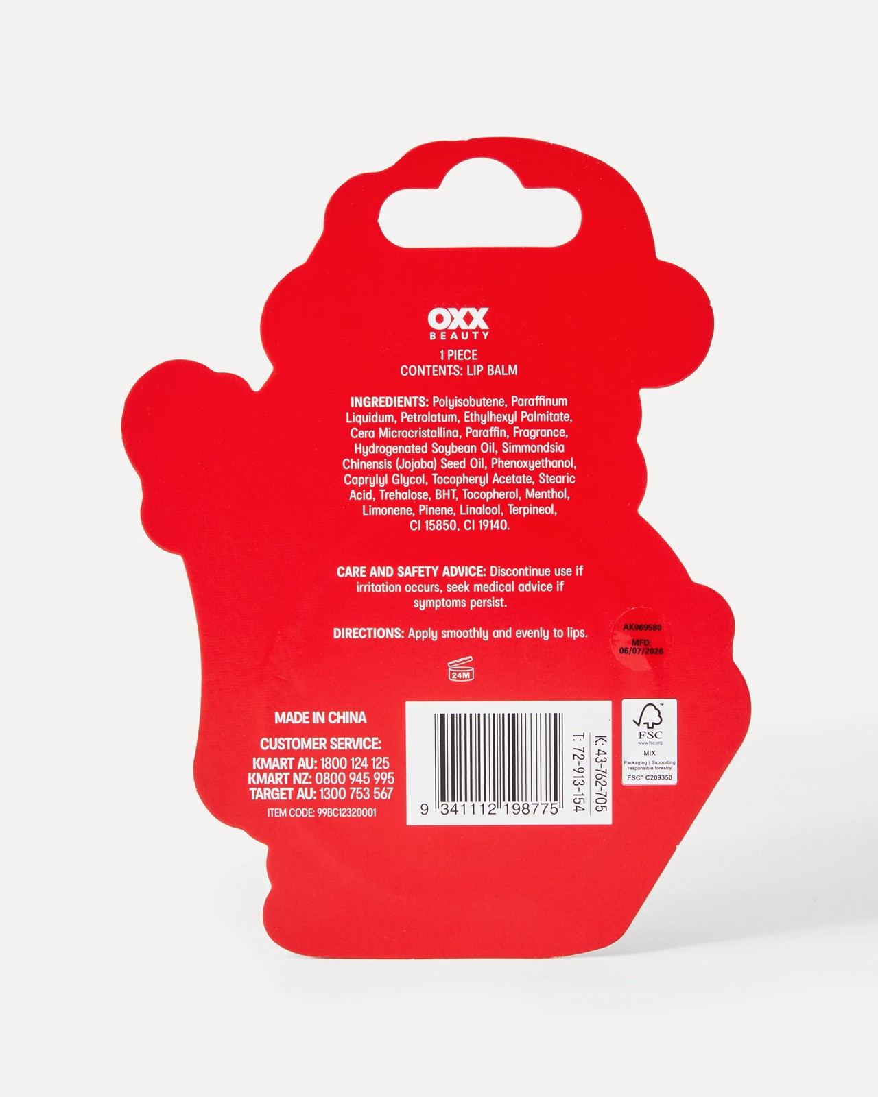 OXX Beauty Lip Balm, Peppermint Scented 3 of 3
