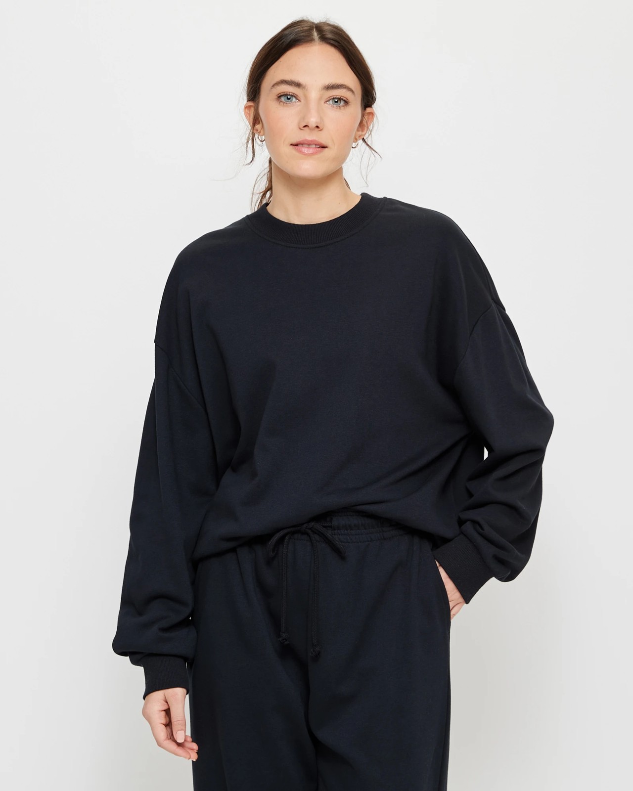 Active French Terry Relaxed Crew Jumper | Target Australia