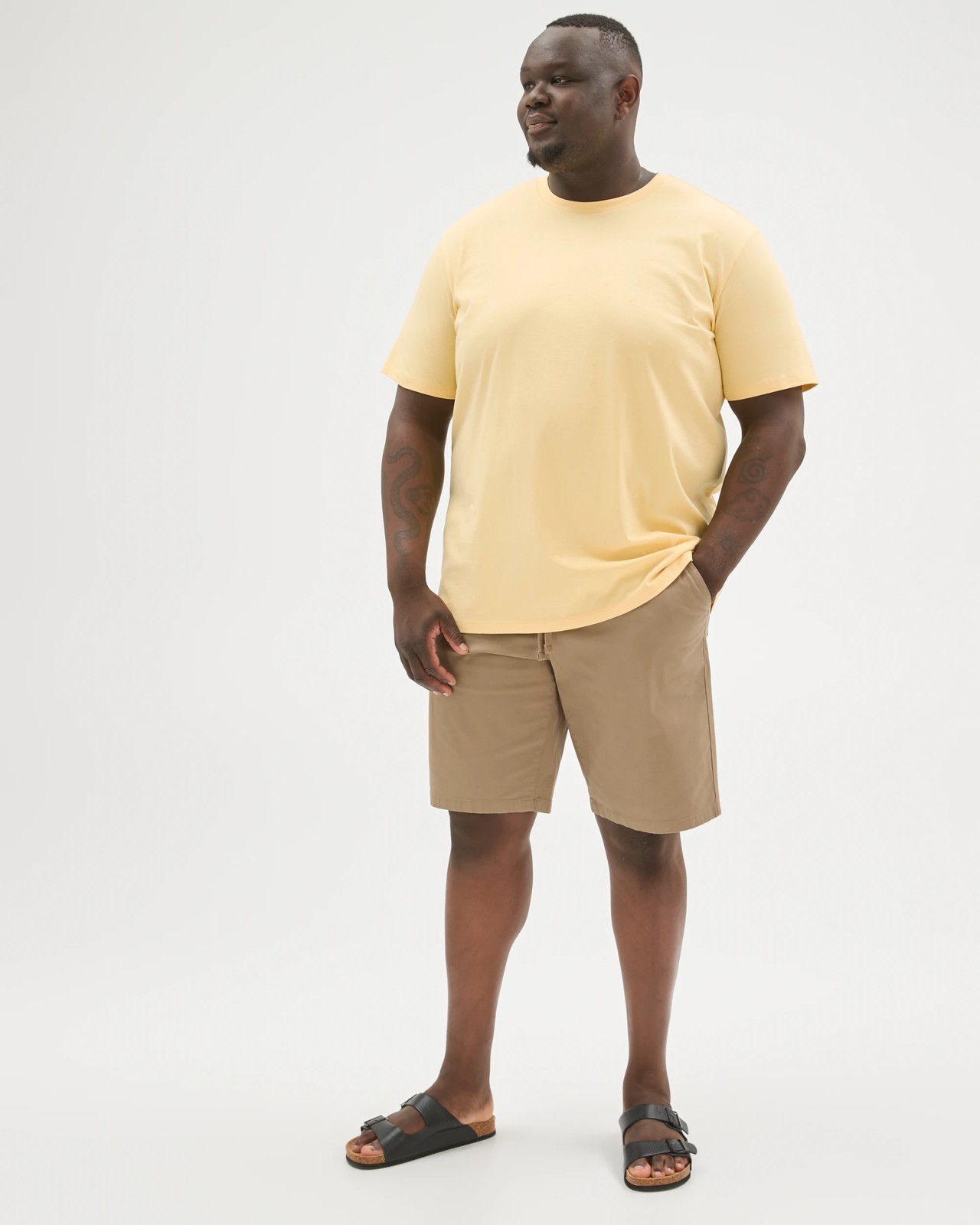 Plus Size Australian Cotton Crew T-Shirt - Golden 4 of 6