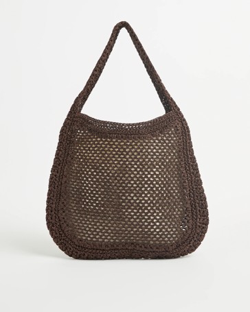 Crochet Paper Straw Shoulder Bag