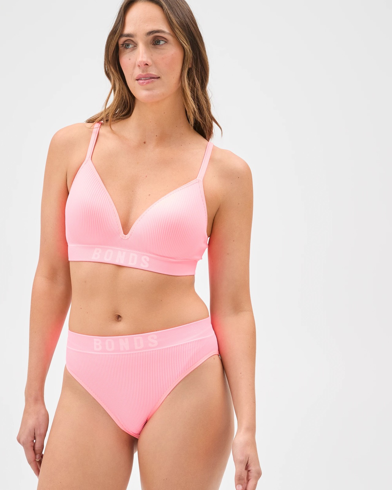 Bonds Retro Rib Hi Leg Bikini Briefs - Coral Craze 5 of 5