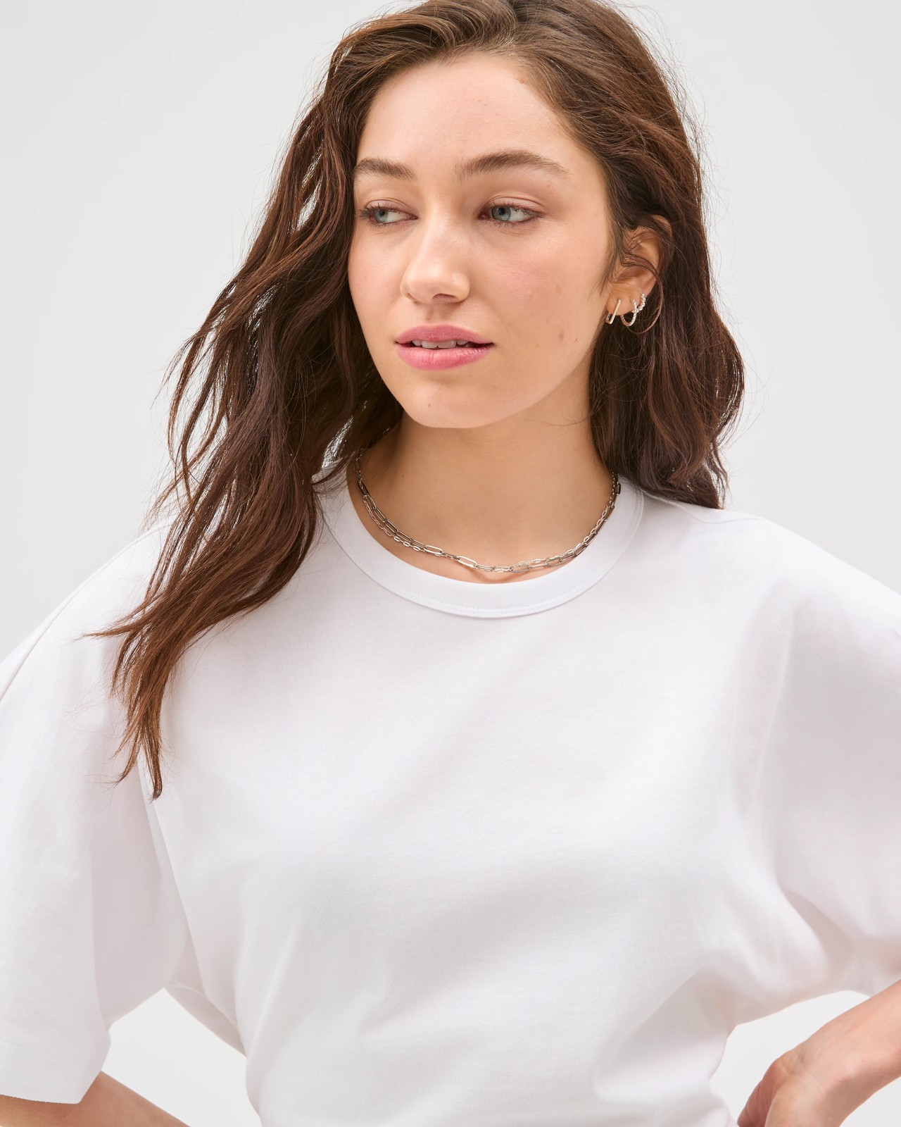 Lily Loves Australian Cotton Tie Detail T-Shirt - White 4 of 5