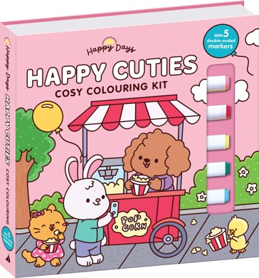 Happy Days: Happy Cuties Cosy Colouring Kit by Elena Aiello - Book