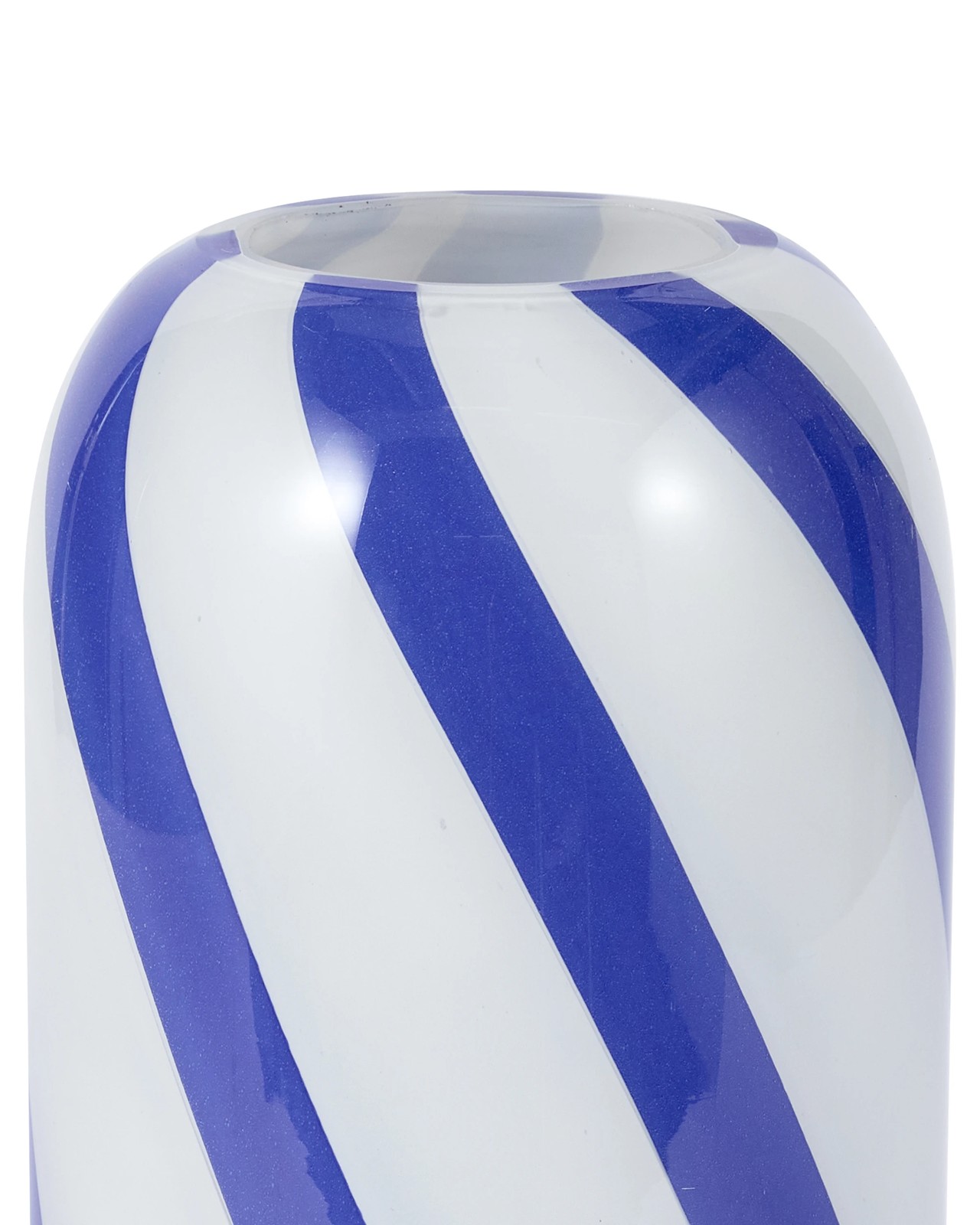 Anko Blue Swirl Stripe Glass Vase 4 of 5