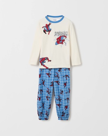Marvel Australian Cotton Younger Boys Waffle/Flannel Pyjama Set