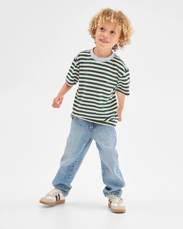 Straight Leg Denim Jeans