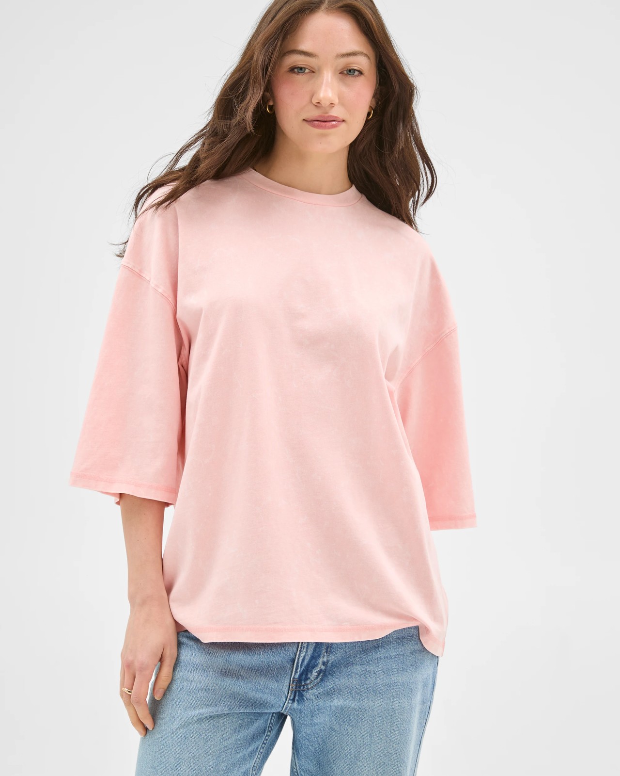 Lily Loves Australian Cotton Oversized T-Shirt - Summer Coral 5 of 5