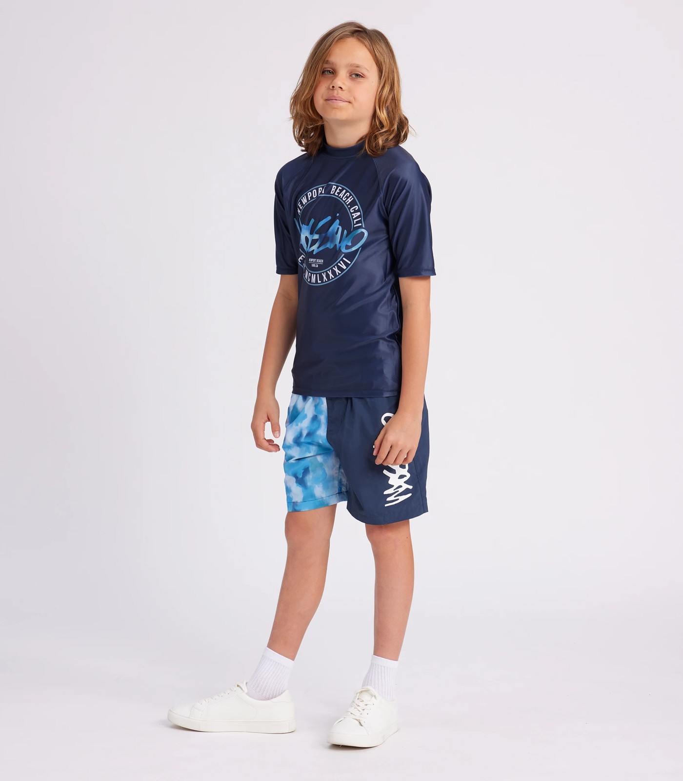 Mossimo Short Sleeve Swim Rash Vest - Pacific | Target Australia