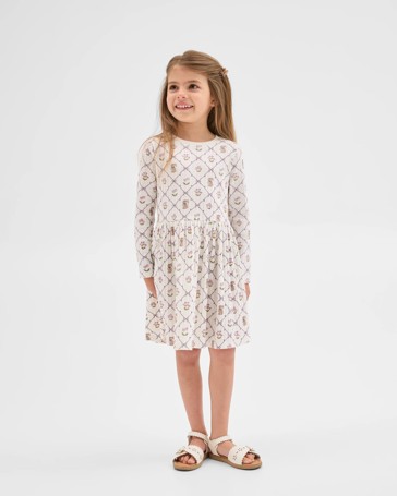 Easter Australian Cotton Blend Long Sleeve Knit Dress