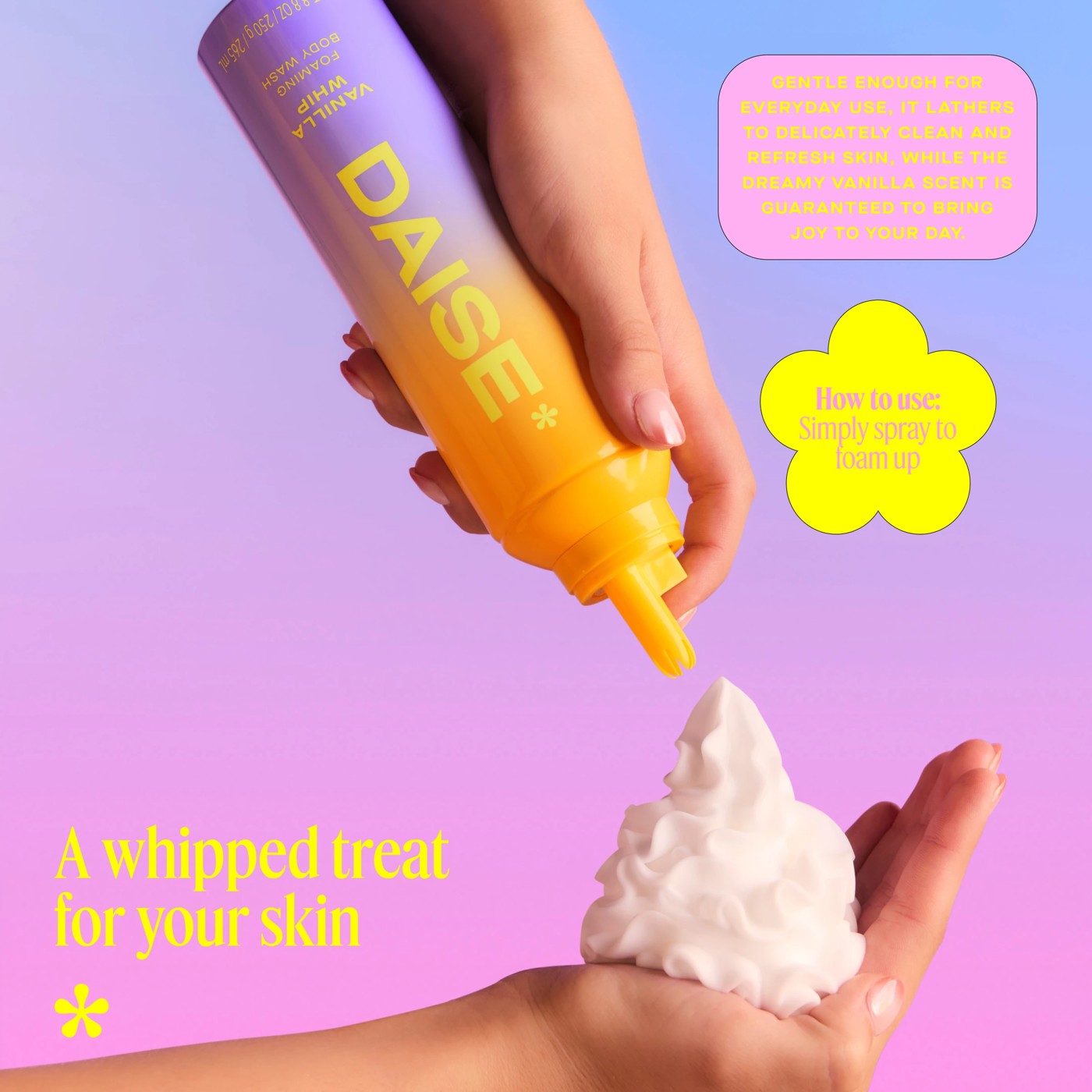 DAISE Foaming Body Wash 250g - Vanilla Whip 3 of 6