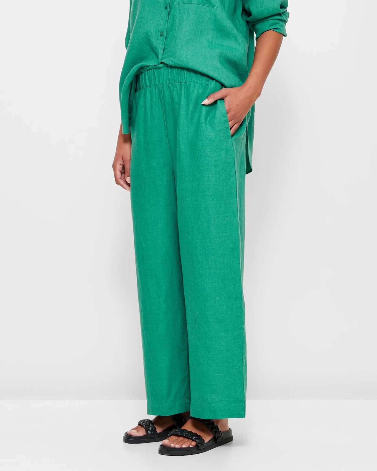 European Linen Wide Leg Pants | Target Australia