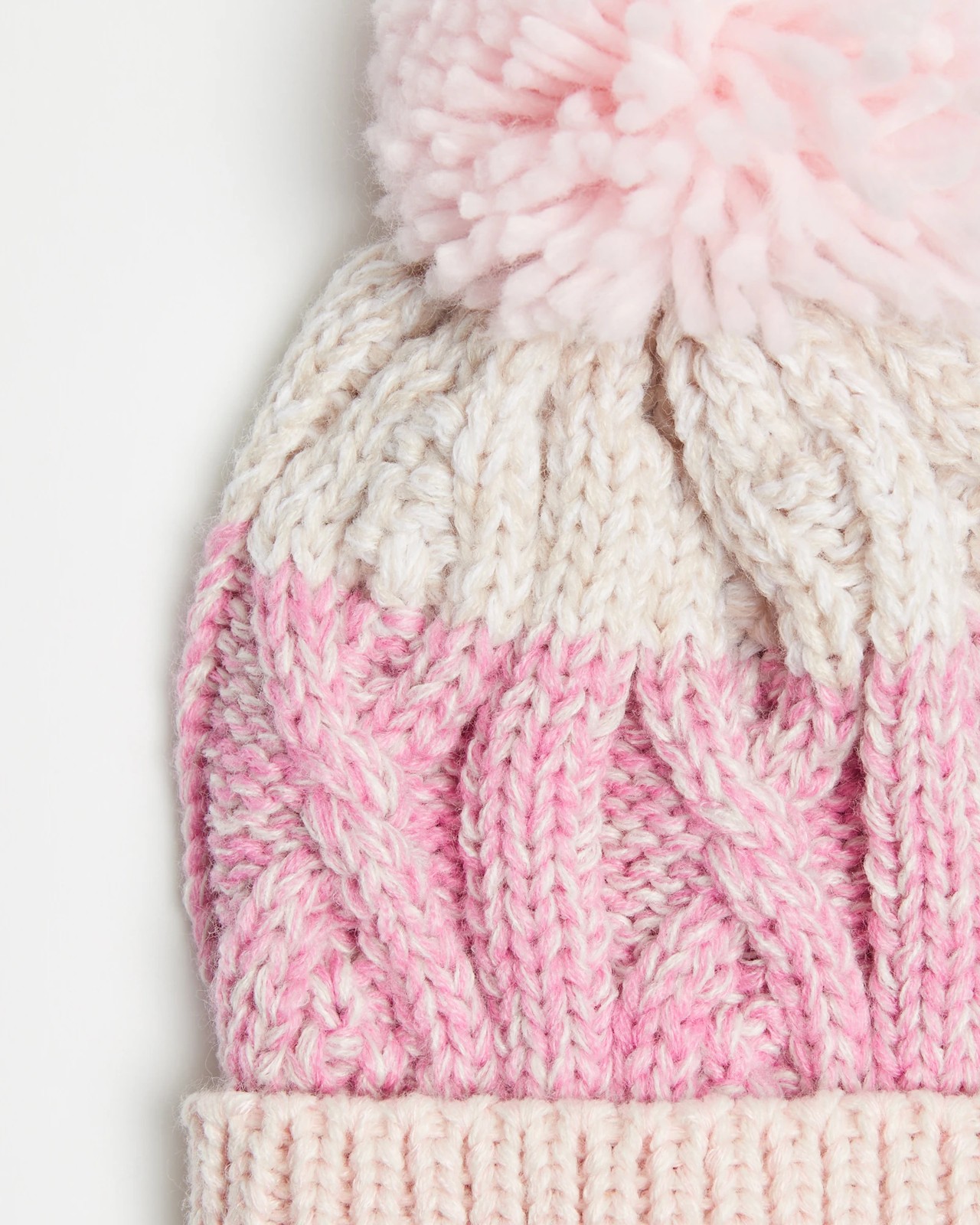 Kids Colour Block Cable Knit Beanie - Pink | Target Australia