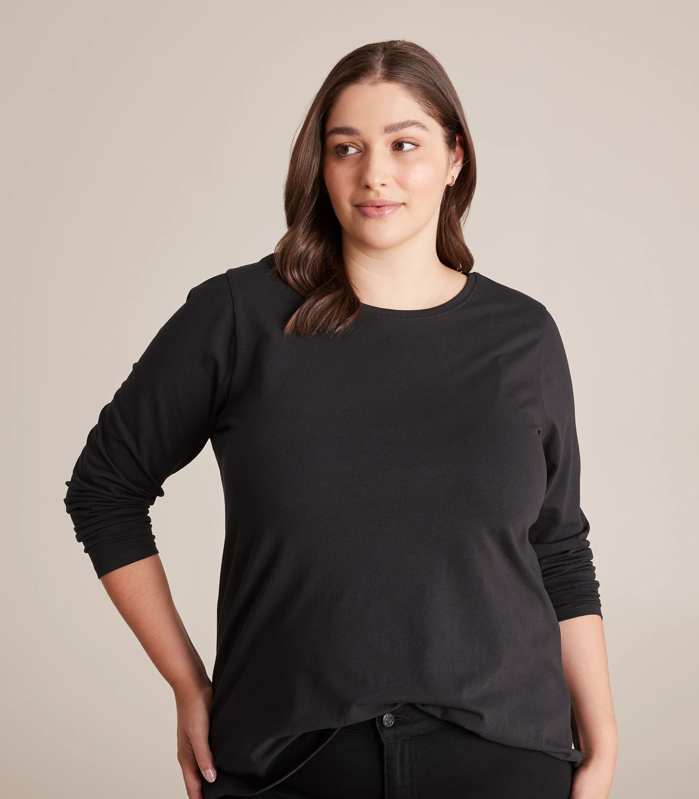 Long Length T-Shirt - Black – Curve Boss Australia