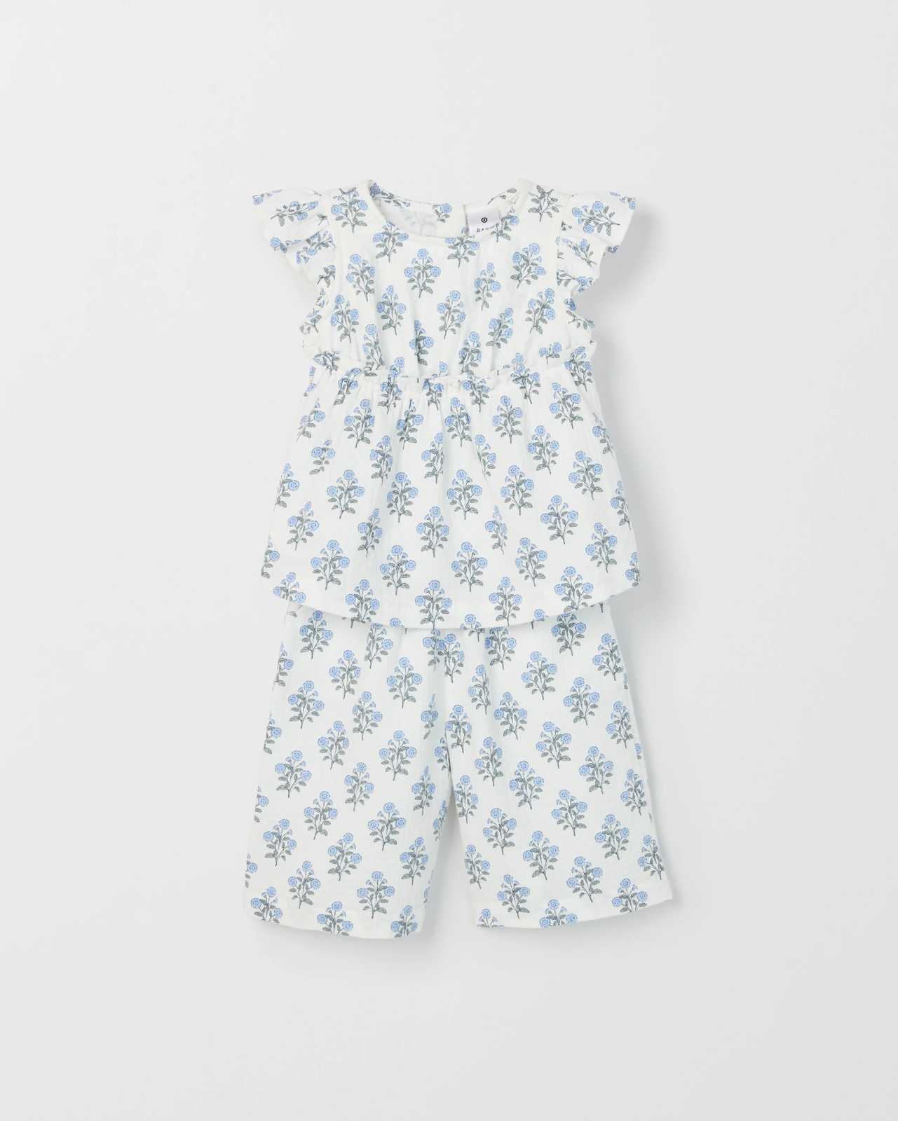Baby Crinkle Top & Pants 2 Piece Set - Cream 4 of 5