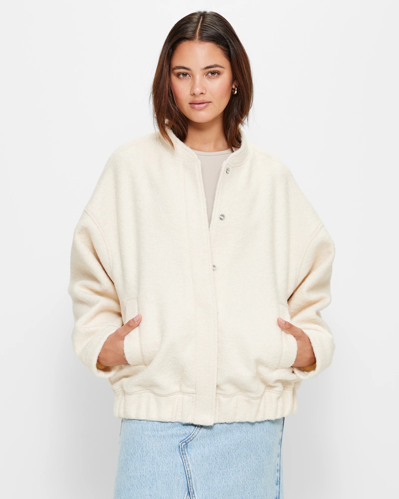 Oversized Textured Bomber Jacket Lily Loves Target Australia