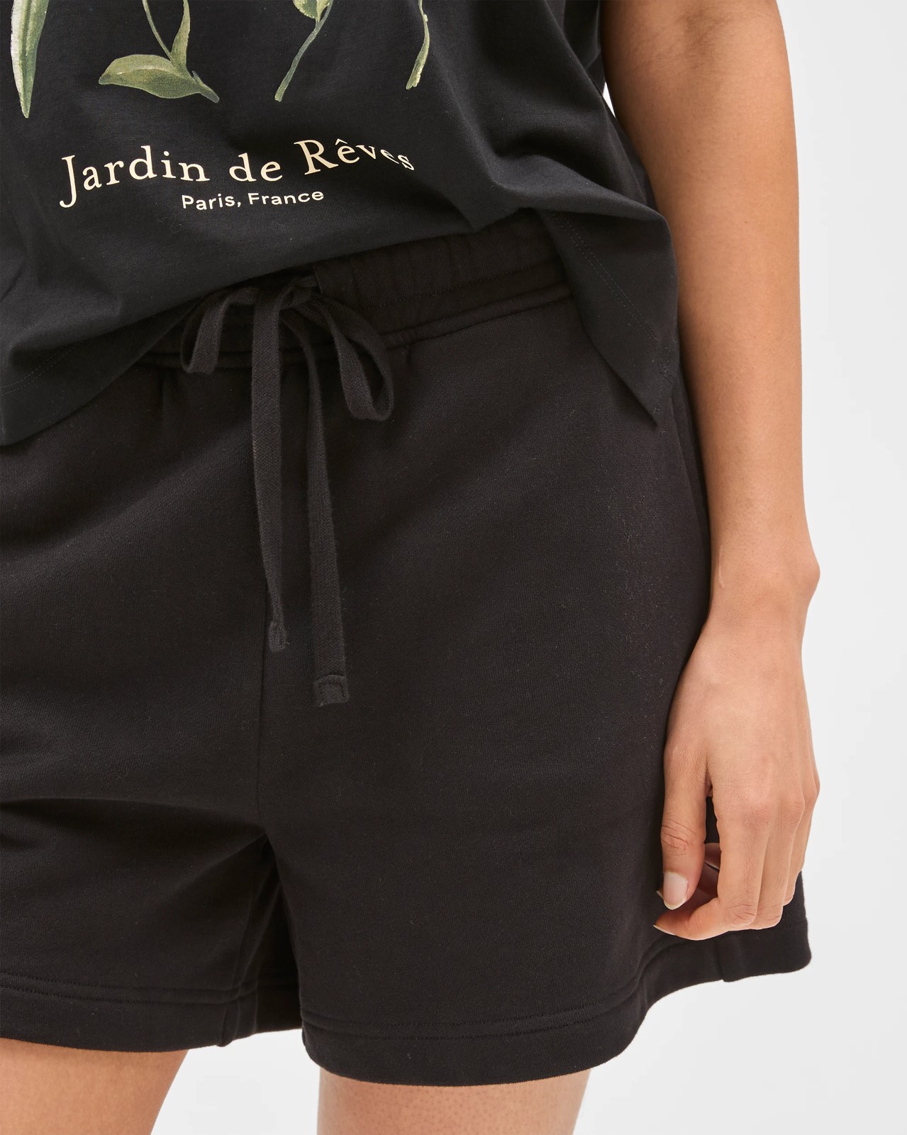 Australian Cotton Jersey Pull On Shorts - Black 5 of 6