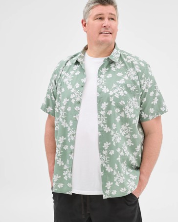 Plus Size Australian Cotton Blend Print Shirt