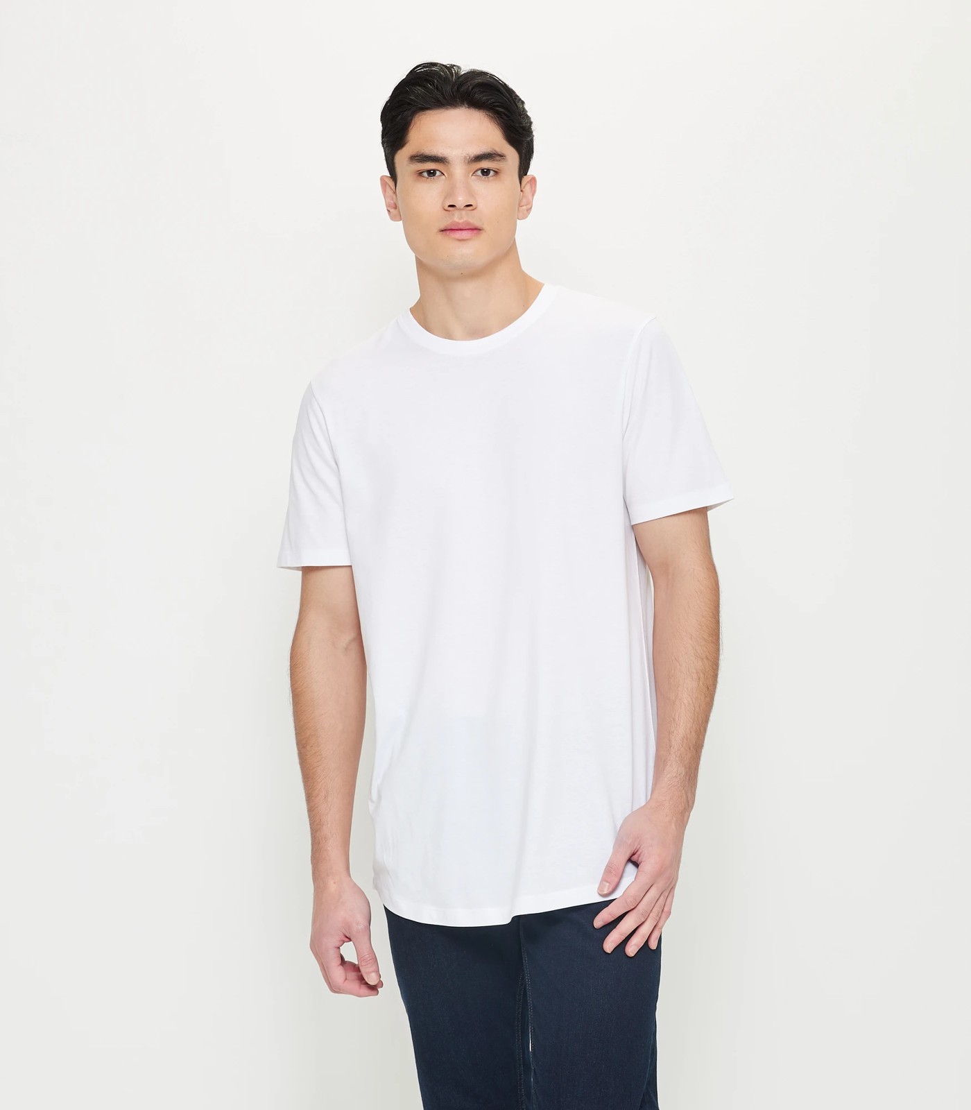 Australian Cotton Curved Hem T-Shirt - White | Target Australia