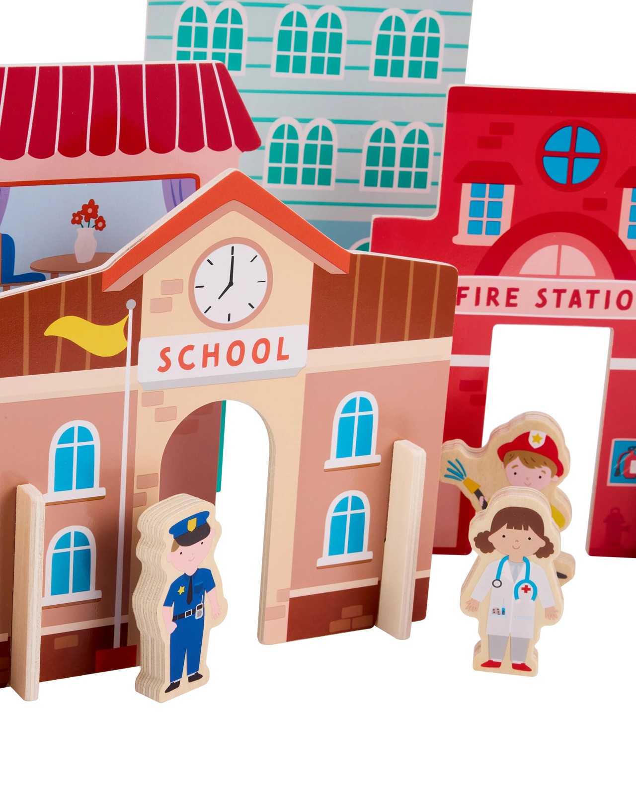 Anko 33 Piece Wooden Town Playset 4 of 6