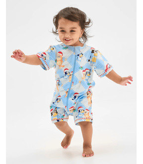 Family Matching Christmas Australian Cotton Baby Romper - Bluey