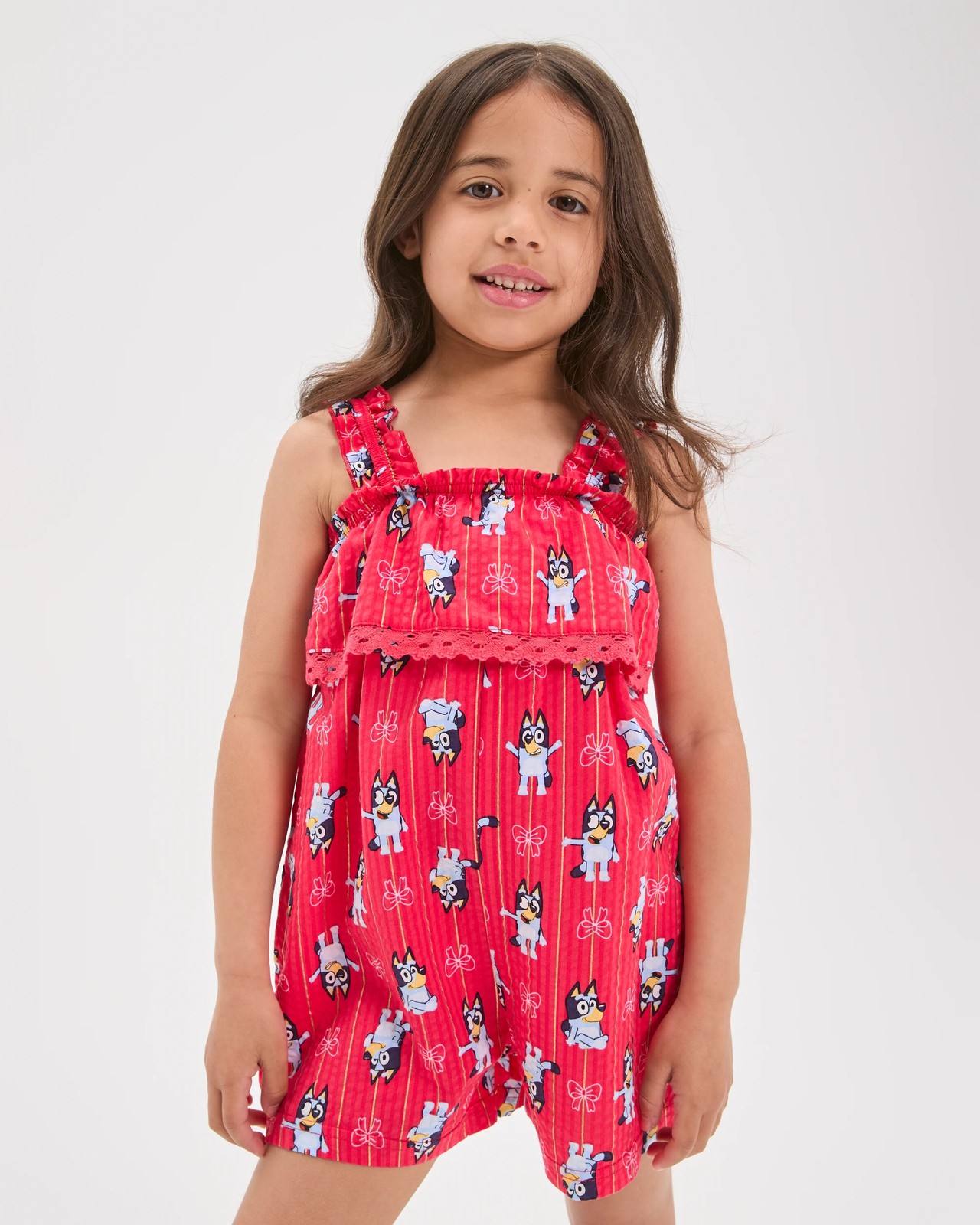 Licensed Bluey Australian Cotton Woven Playsuit 2 of 5